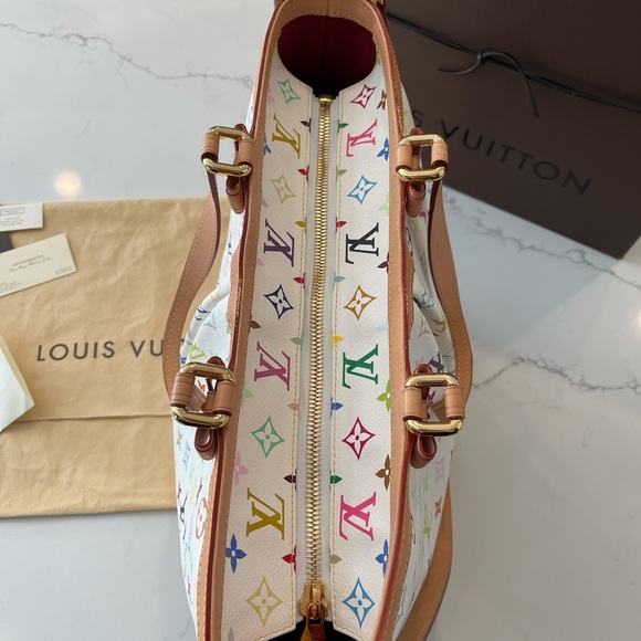Louis Vuitton White Monogram Multicolore Sharleen GM Bag. - Picture 13 of 16